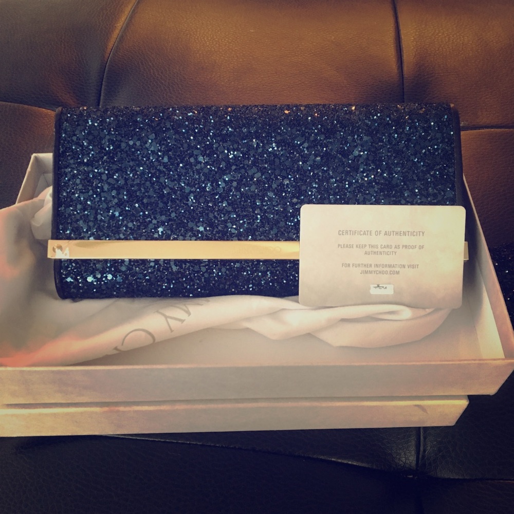 Jimmy Choo clutch and matching shoes!